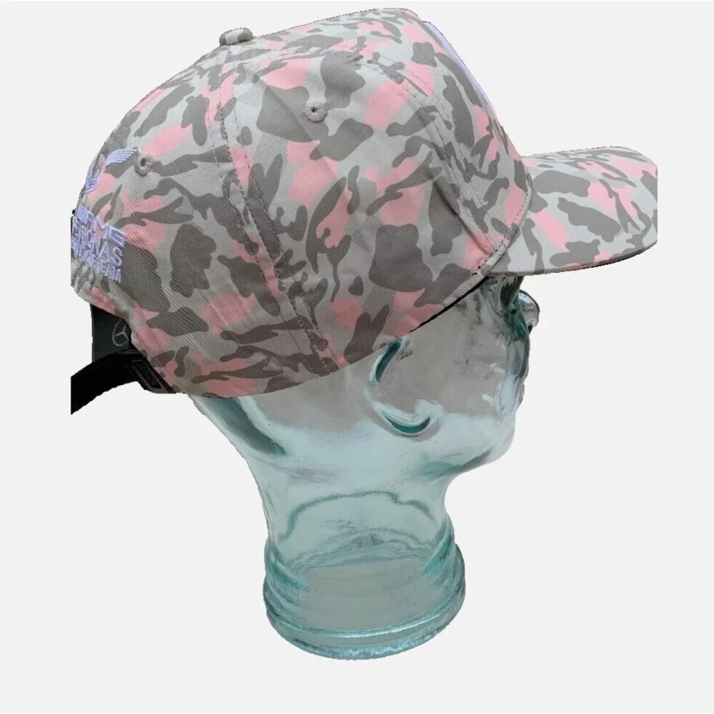 AMG Petronas F1 Racing Pink and Gray Camo Baseball Cap. Factory 2nd. - Picture 5 of 9